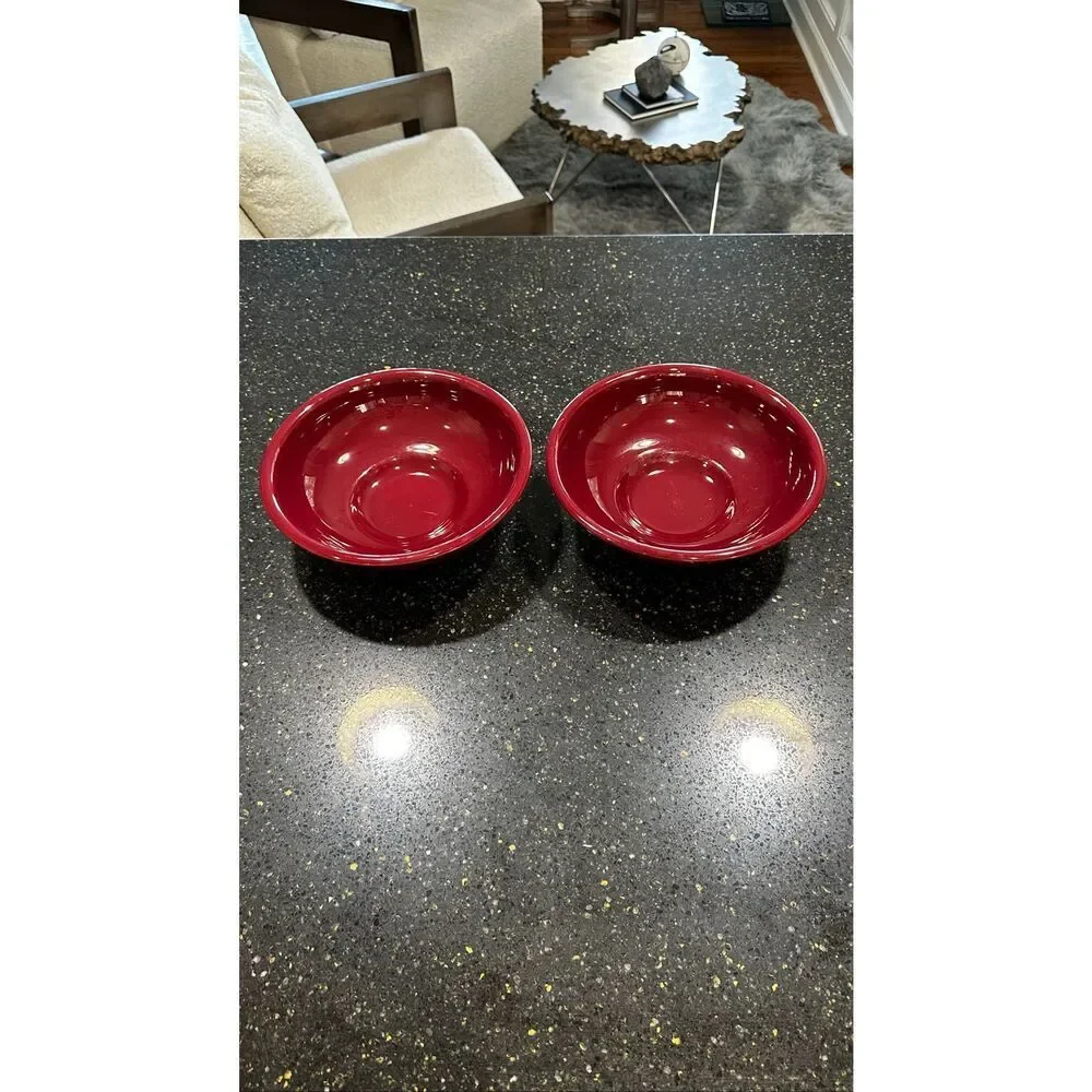 Fiesta Cinnabar Pedestal Bowls Set of 2